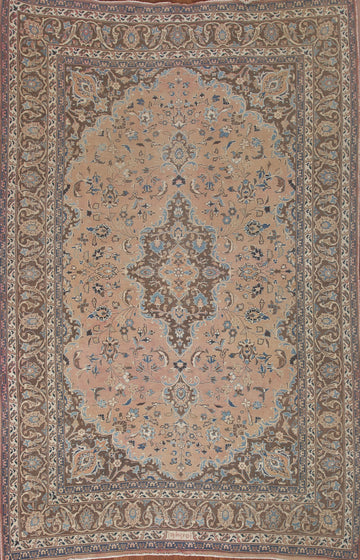 Handmade Mashad Persian Area Rug 7x9