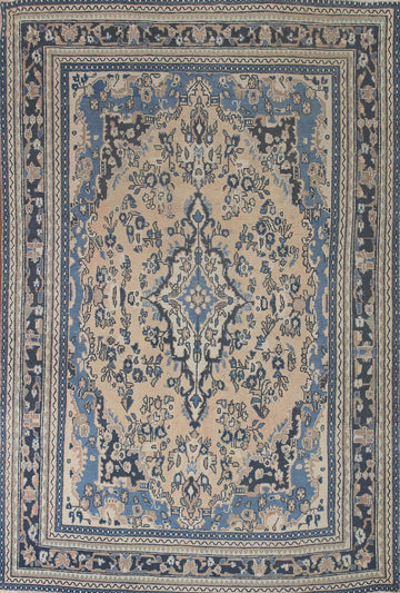 Vintage Wool Hamedan Persian Area Rug 7x10