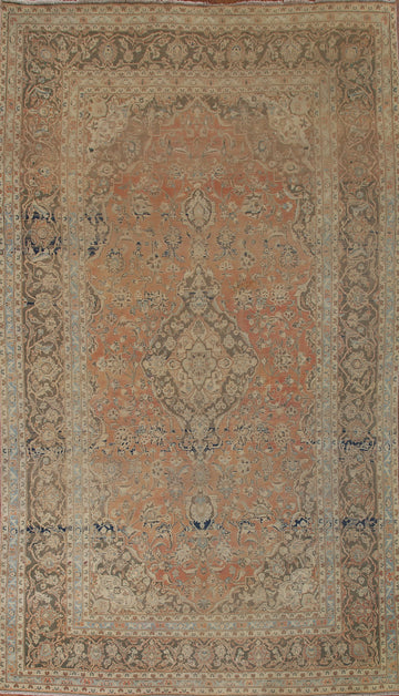 Distressed Kashan Persian Area Rug 8x12