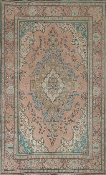 Handmade Pink Tabriz Persian Area Rug 6x9