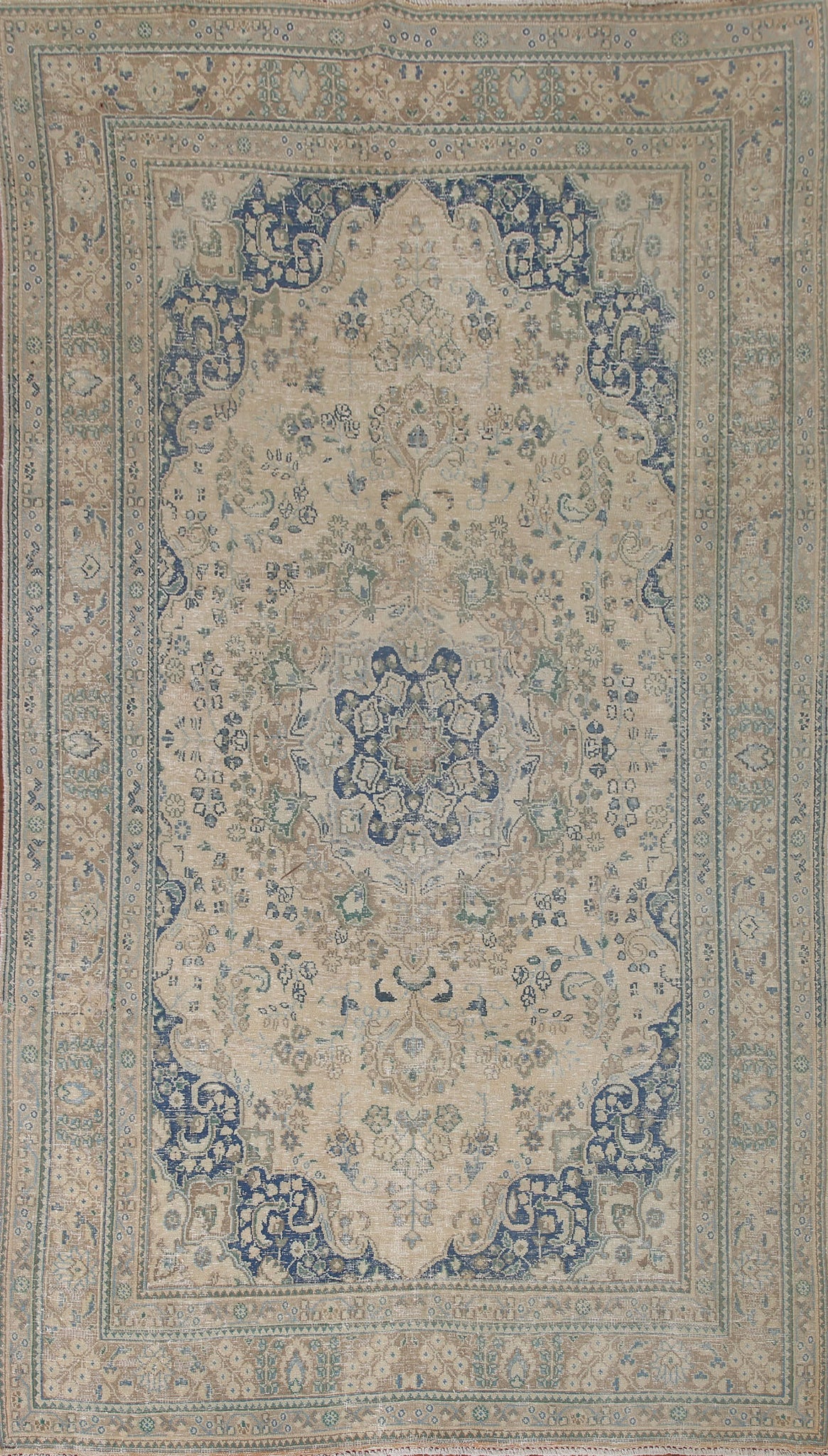 Distressed Tabriz Persian Area Rug 6x10