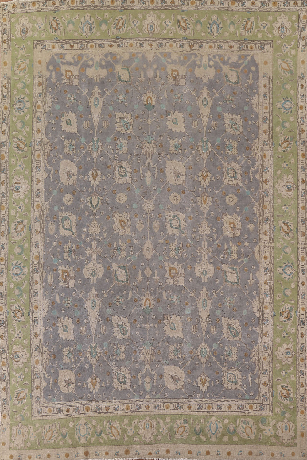 Distressed Over-Dyed Tabriz Persian Area Rug 10x13
