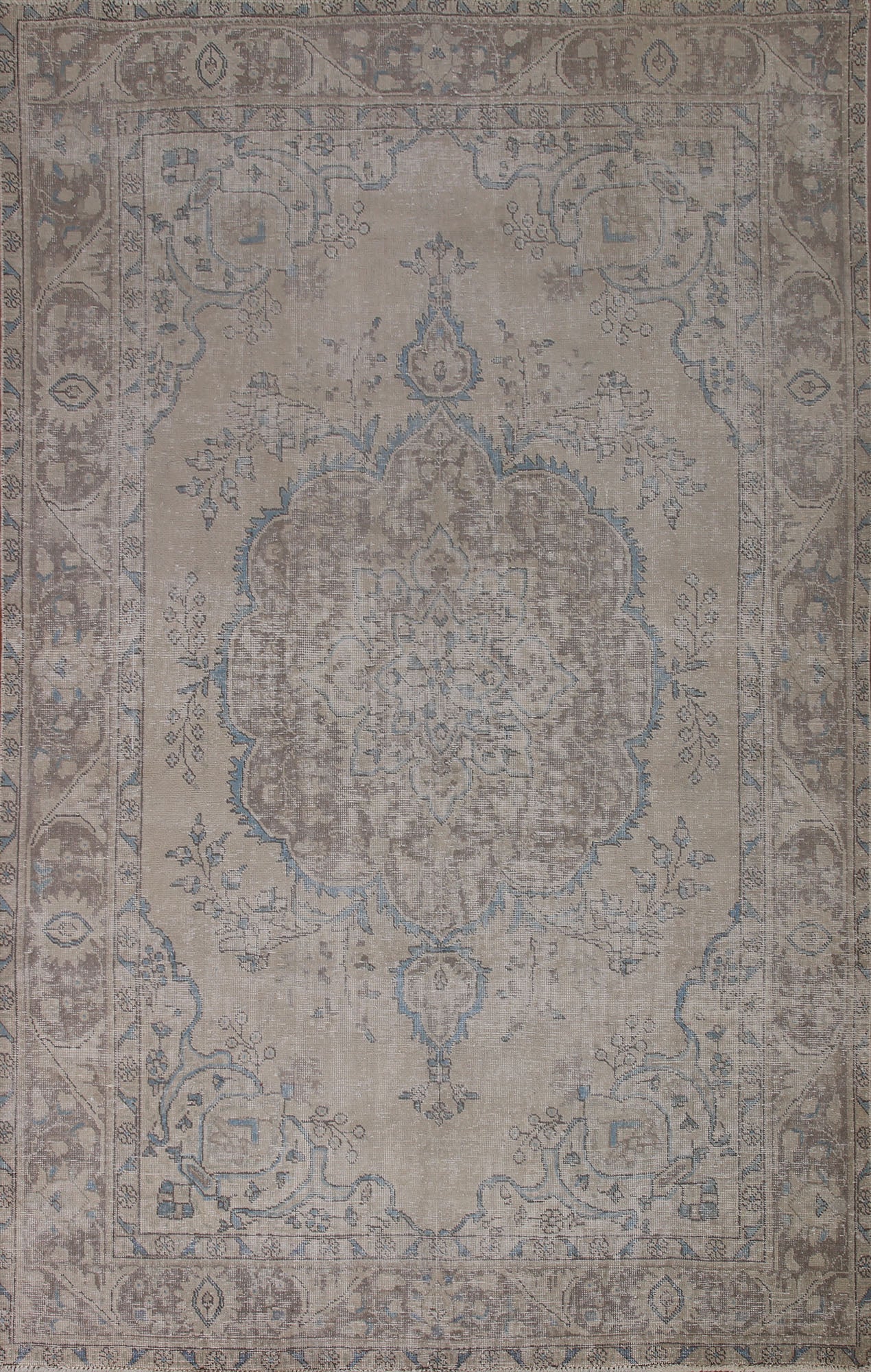 Distressed Tabriz Persian Area Rug 6x9