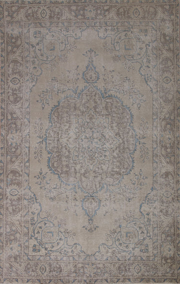 Distressed Tabriz Persian Area Rug 6x9