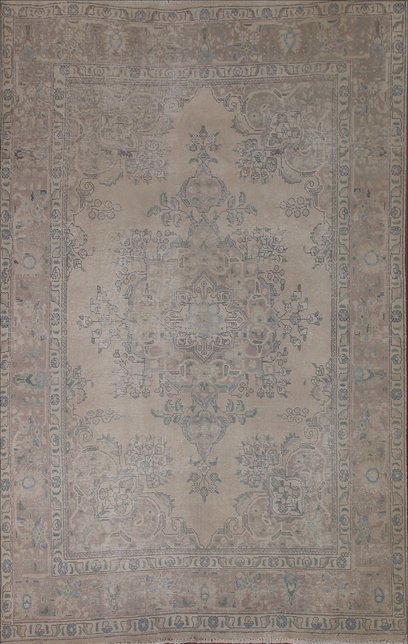 Wool Distressed Tabriz Persian Area Rug 6x9