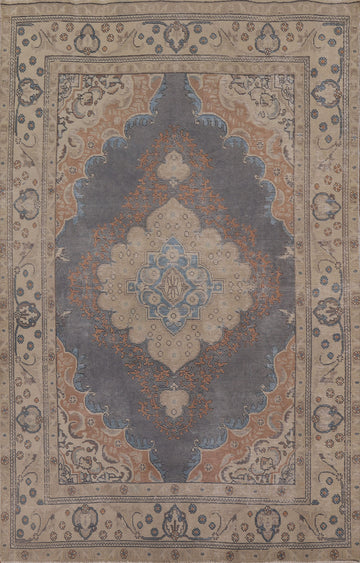 Over-Dyed Wool Tabriz Persian Area Rug 7x10