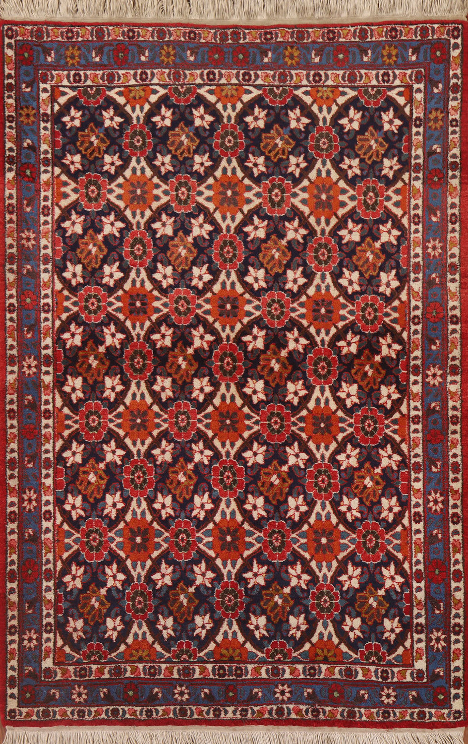Vegetable Dye Varamin Persian Area Rug 4x5