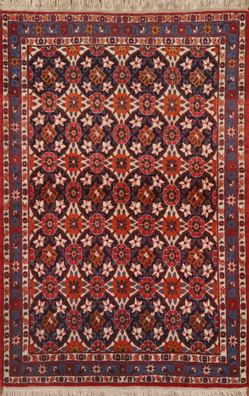 Vegetable Dye Varamin Persian Area Rug 4x5