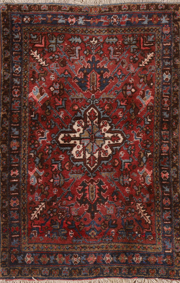 Geometric Heriz Persian Area Rug 3x5