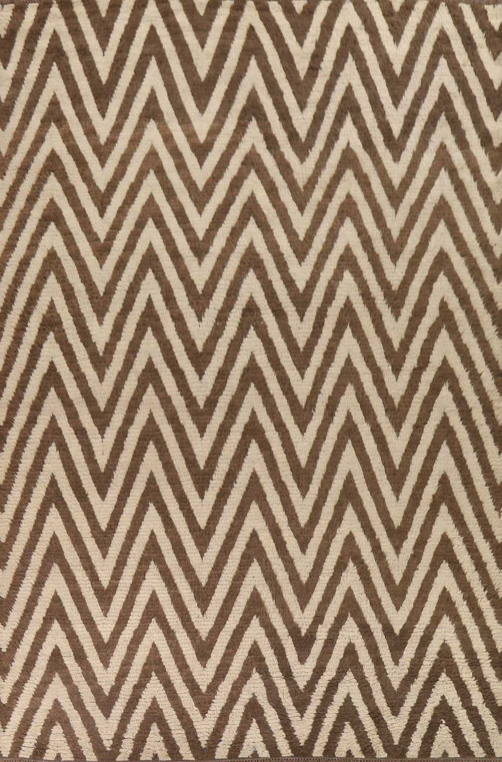Chevron Moroccan Shaggy Oriental Area Rug 9x11