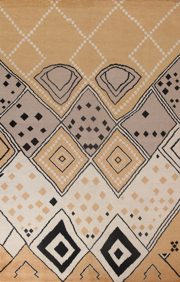 Handmade Moroccan Wool Area Rug 9x12