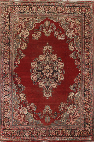 Antique Red Mahal Persian Area Rug 10x13