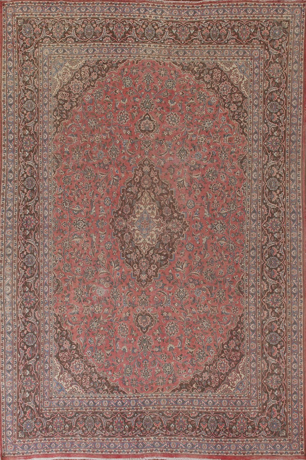 Traditional Pink Kashan Persian Area Rug 10x12