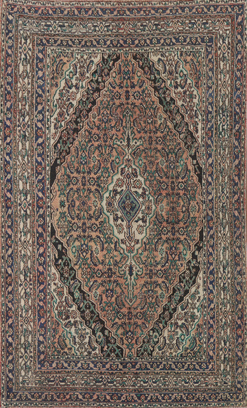 Geometric Hamedan Persian Area Rug 7x10