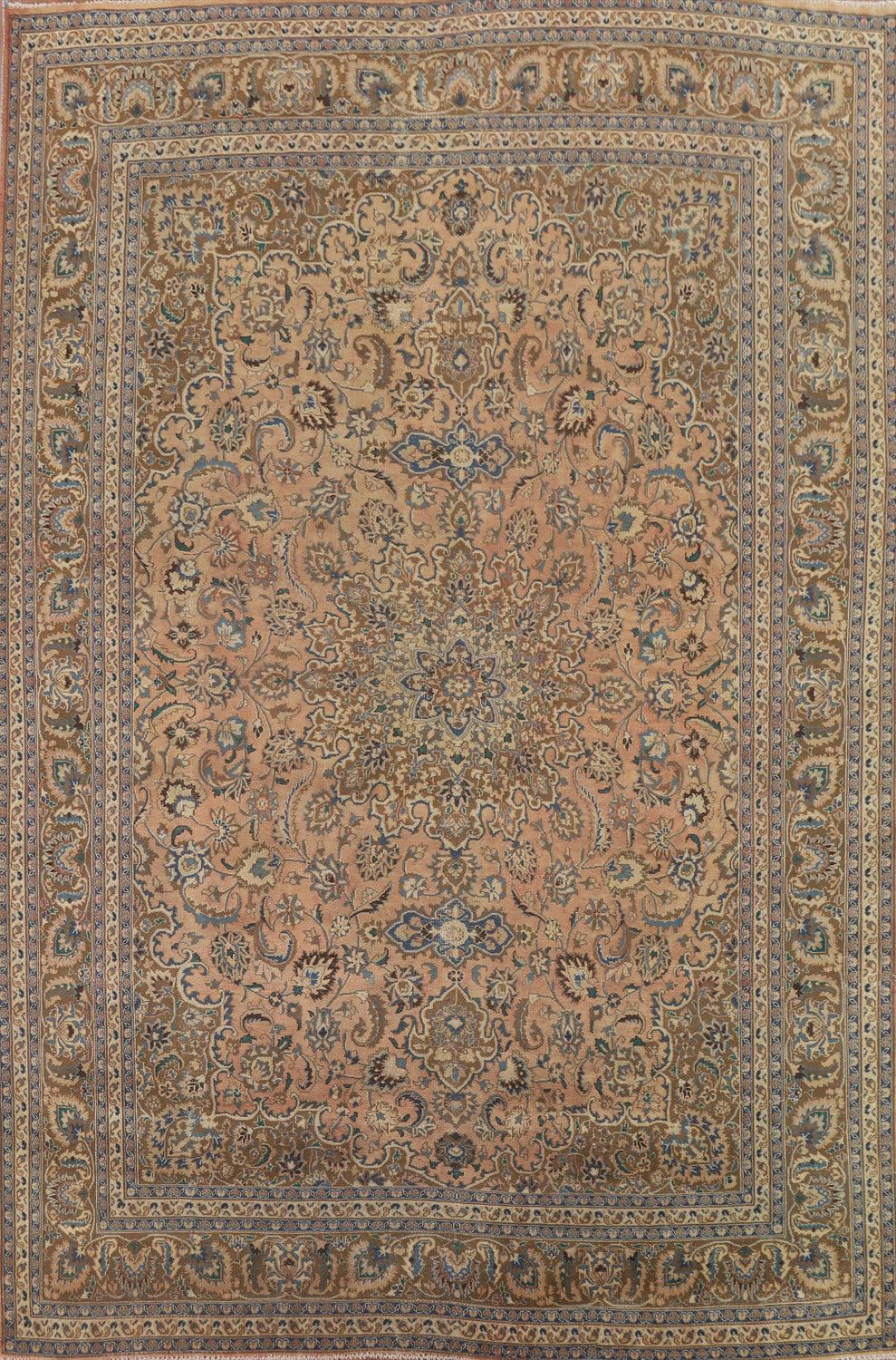 Distressed Mashad Persian Area Rug 10x12