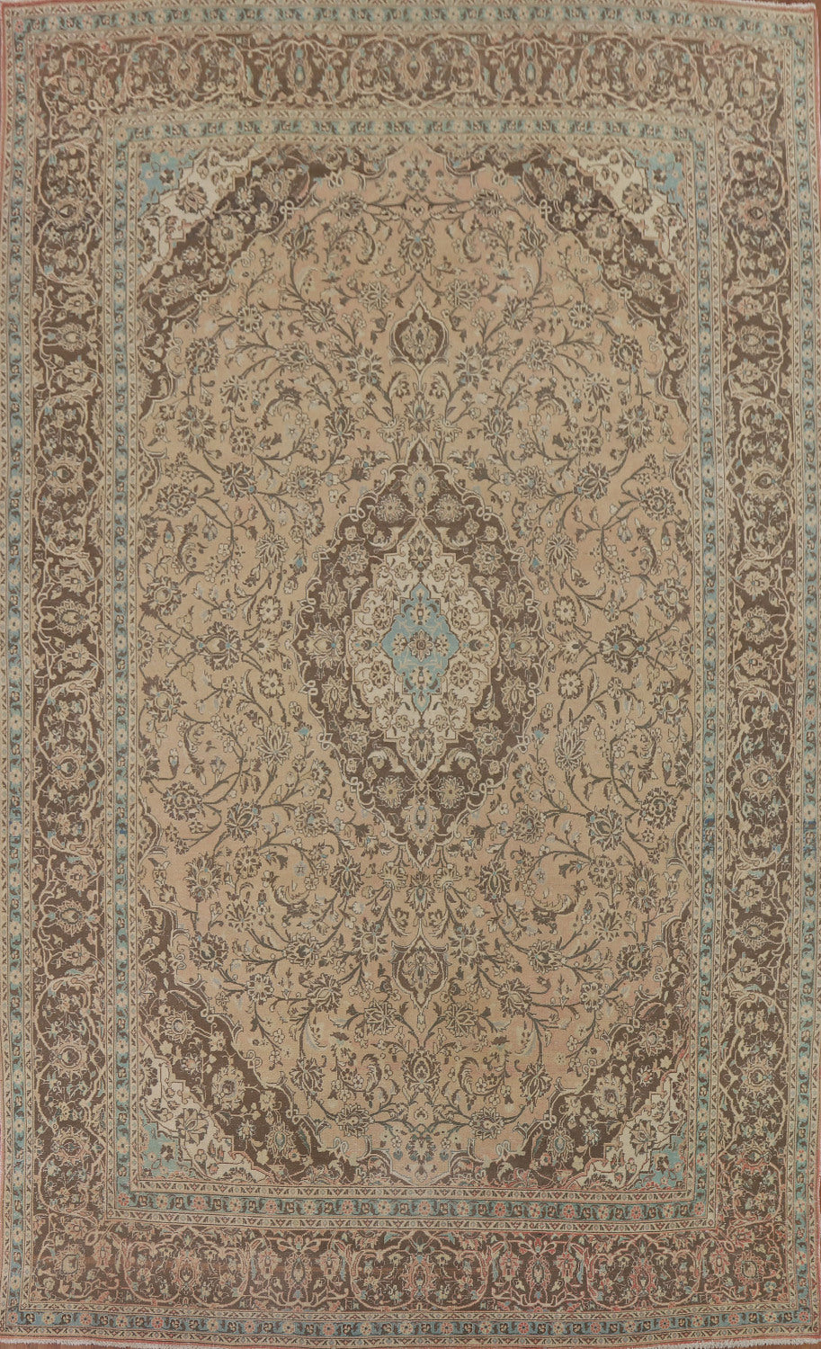 Traditional Kashan Persian Large Area Rug 10x14