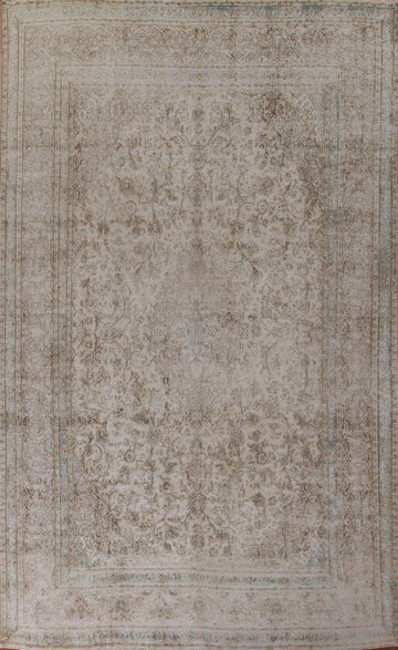 Distressed Kerman Persian Area Rug 9x13