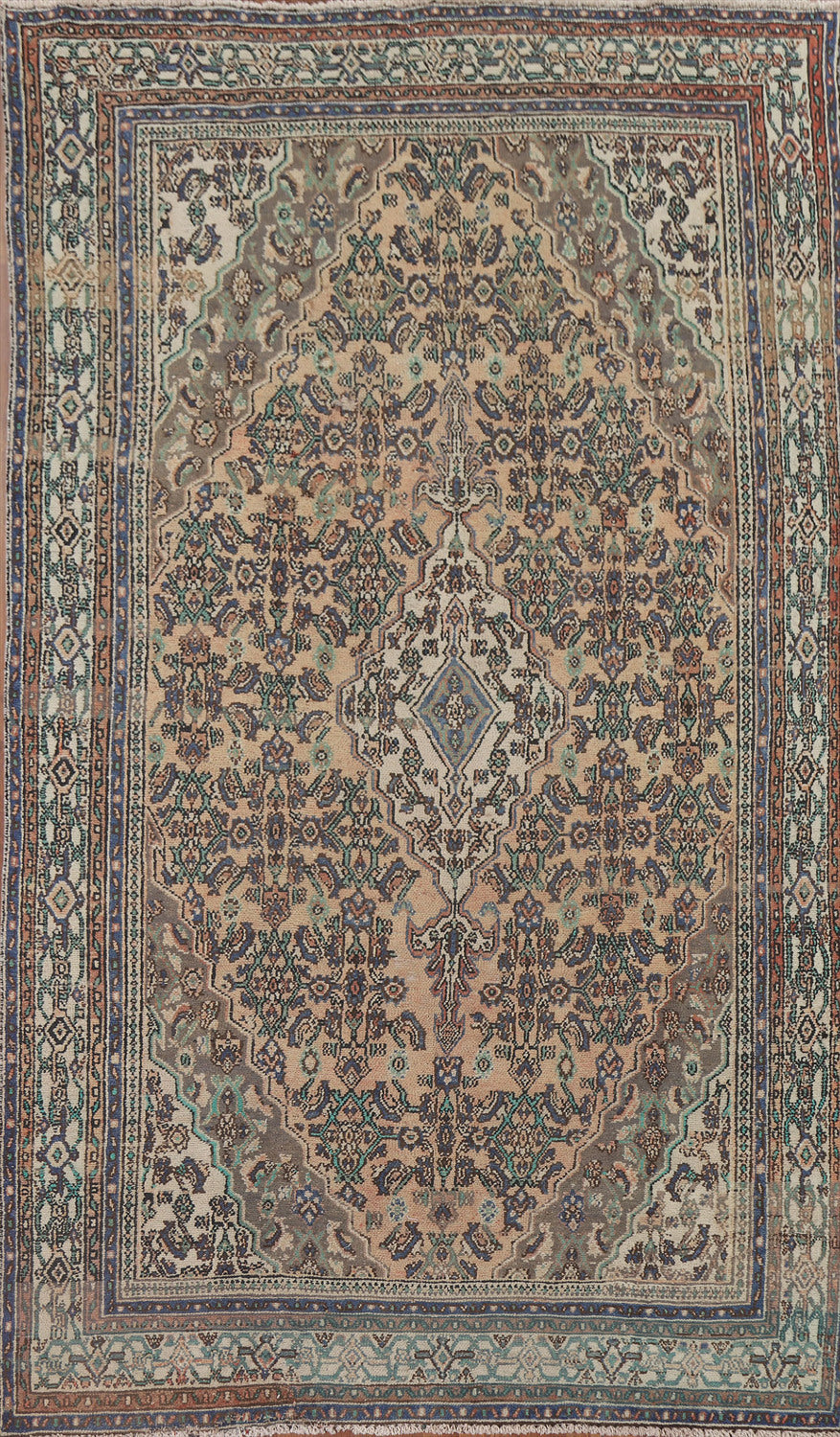 Geometric Hamedan Persian Area Rug 7x10