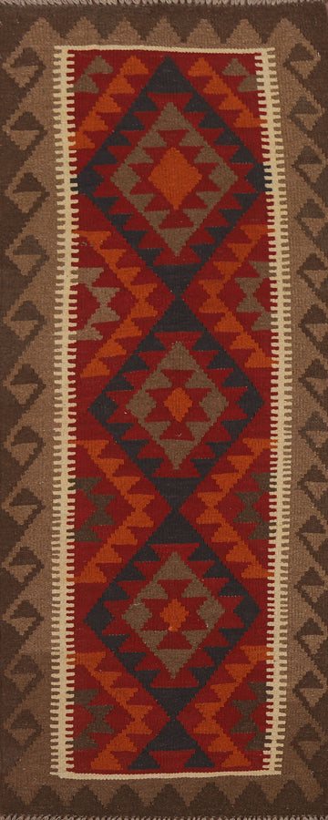 Kilim Reversible Wool Area Rug 3x6