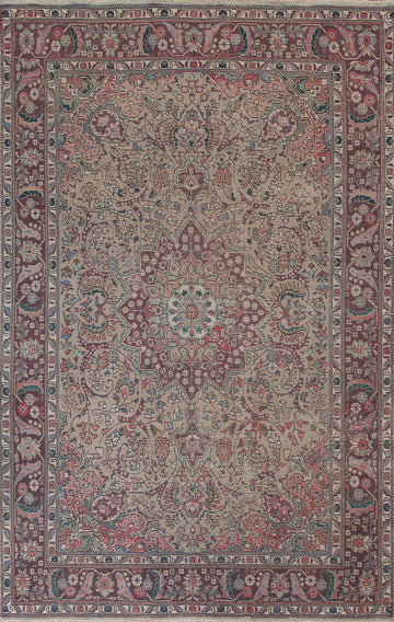 Vintage Tabriz Persian Area Rug 7x10