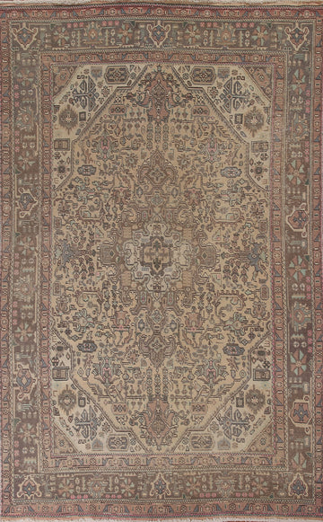 Distressed Tabriz Persian Area Rug 7x10