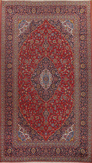 Traditional Kashan Persian Large Rug 10x16