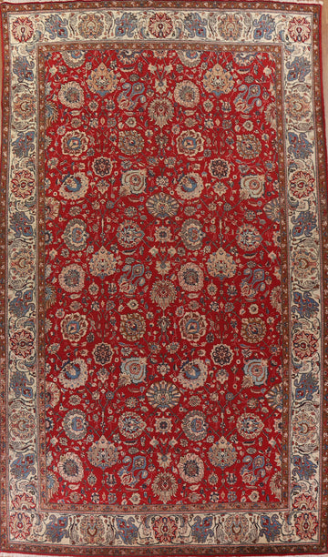 Vegetable Dye Red Tabriz Persian Large Rug 10x16