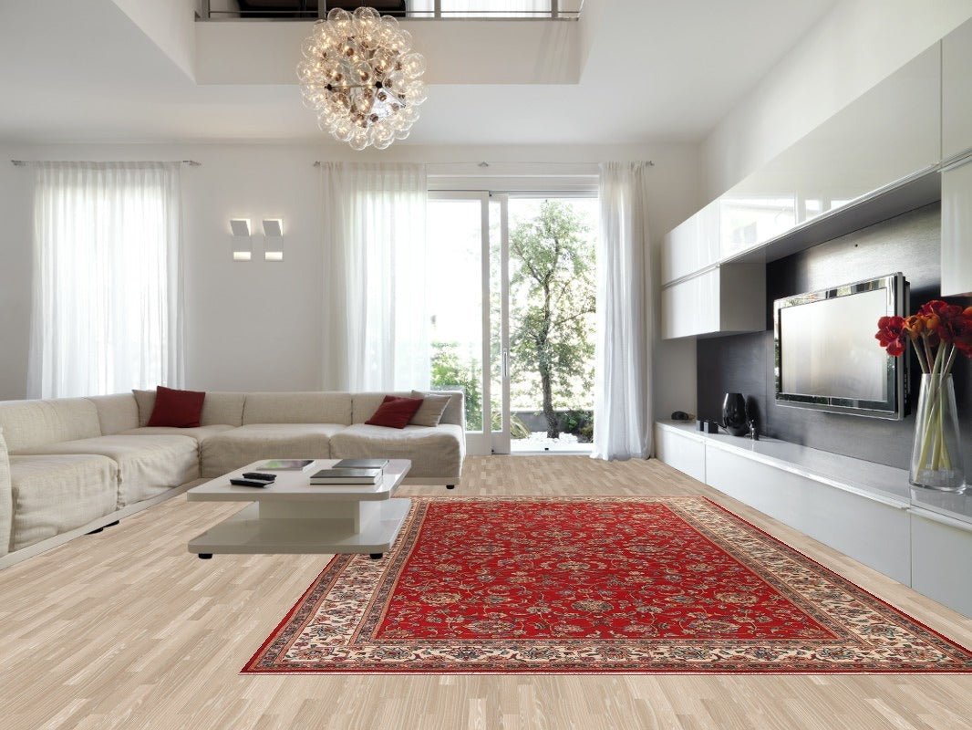 Floral Red Tabriz Persian Large Rug 10x16