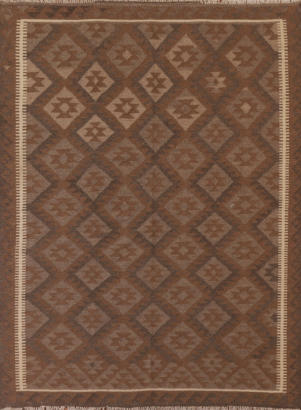 Kilim Reversible Wool Area Rug 5x6