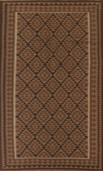 Brown Kilim Oriental Area Rug 7x10