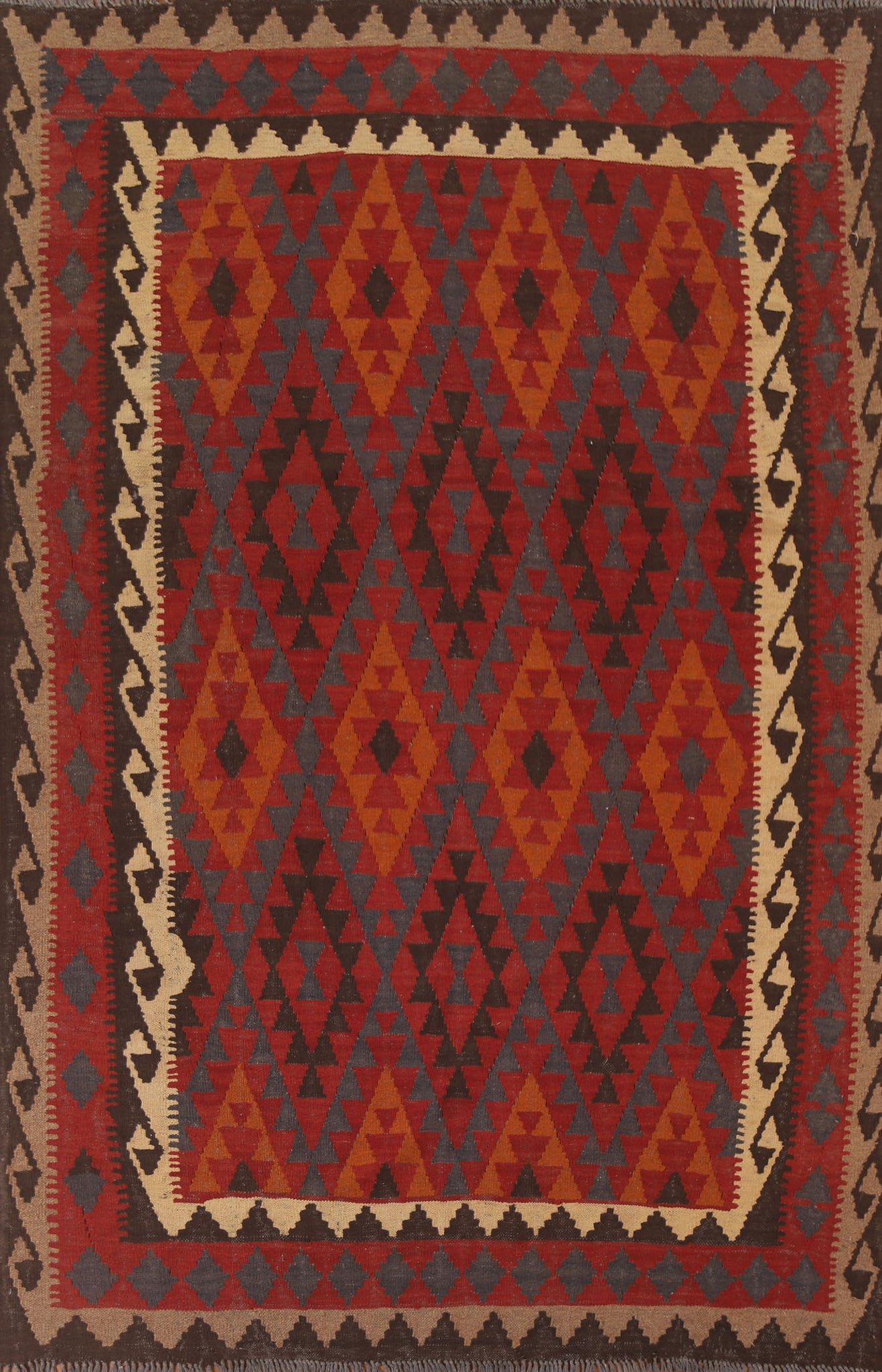 Geometric Kilim Oriental Area Rug 7x10