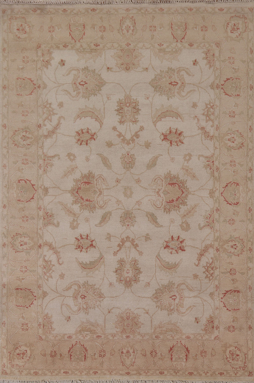 Floral Chobi Peshawar Wool Area Rug 6x8