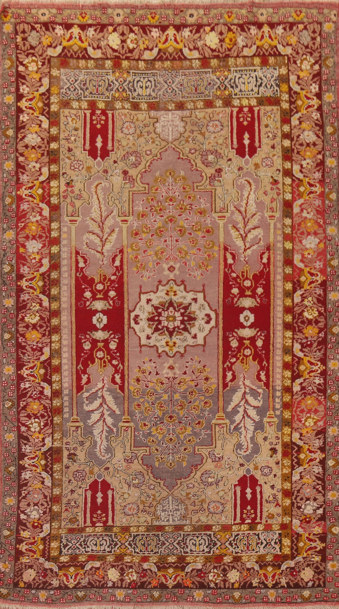 Antique Vegetable Dye Anatolian Persian Area Rug 5x8