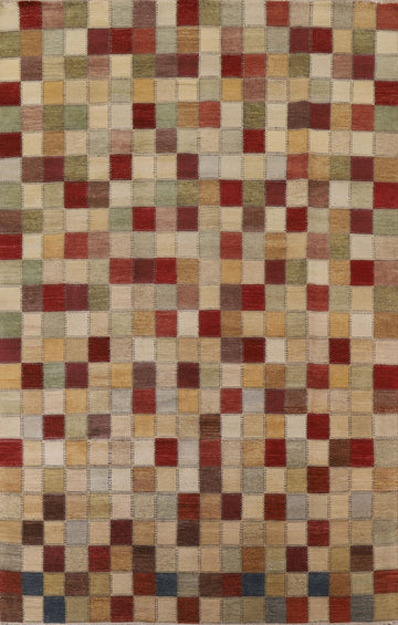 Checkered Gabbeh Oriental Area Rug 9x12