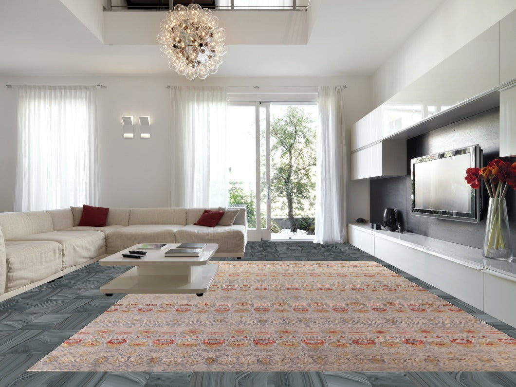 Handmade Wool Ikats Oriental Large Rug 12x18