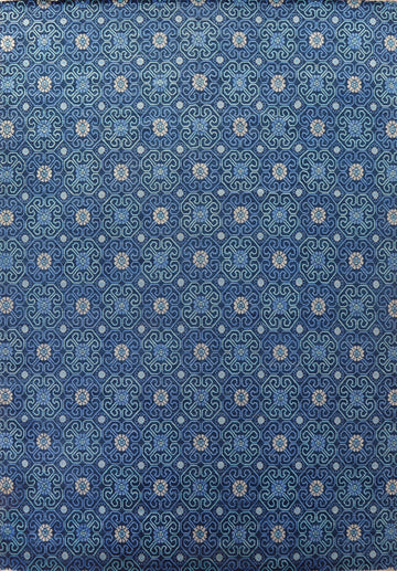 Blue Ikats Oriental Large Rug 12x15