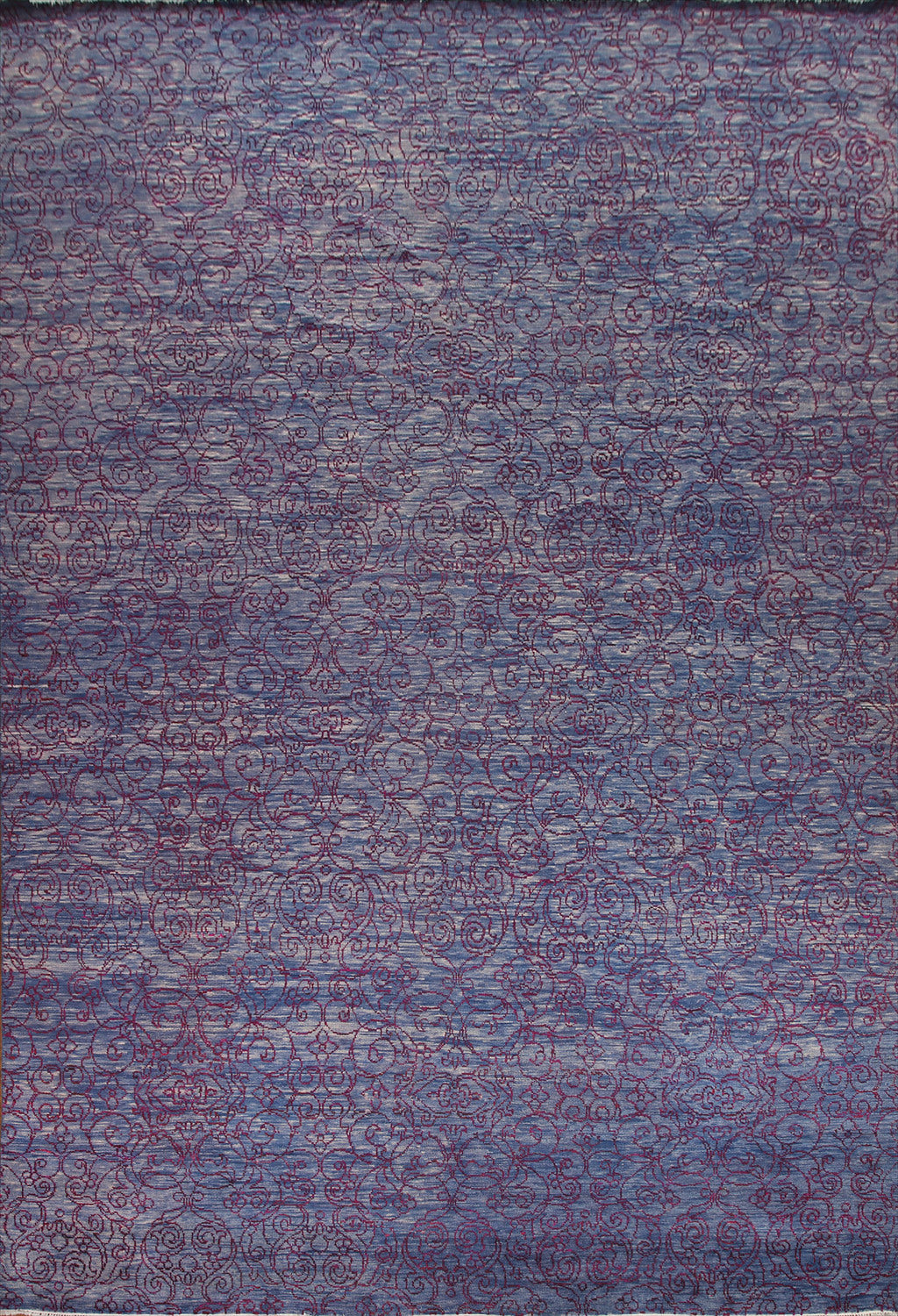 All-Over Blue Ikats Oriental Large Rug 12x15