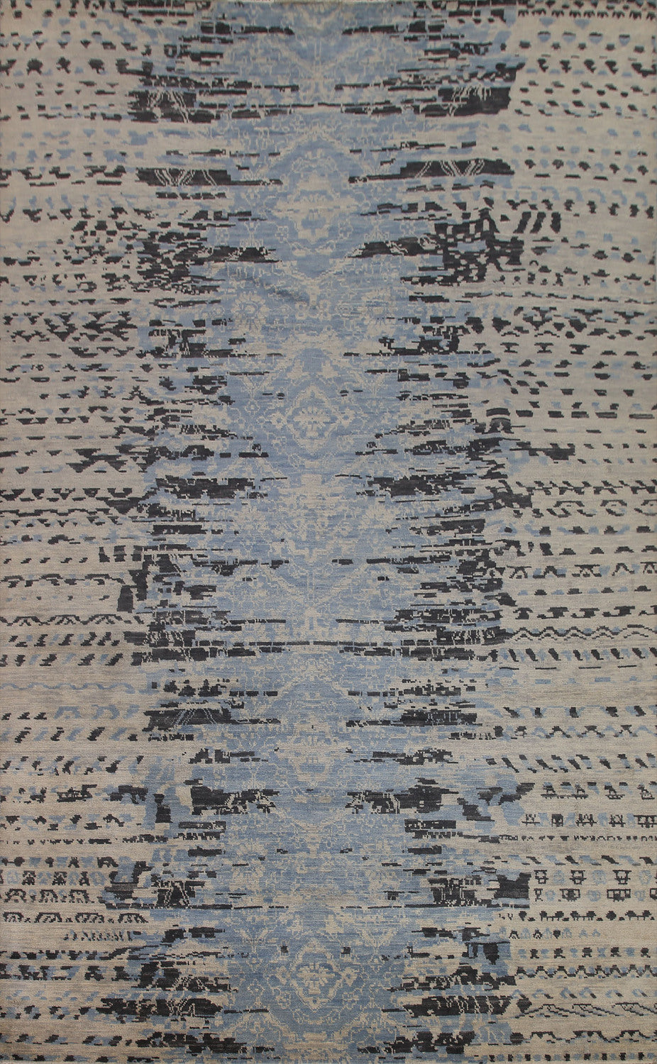 Wool Abstract Oriental Area Rug 9x13