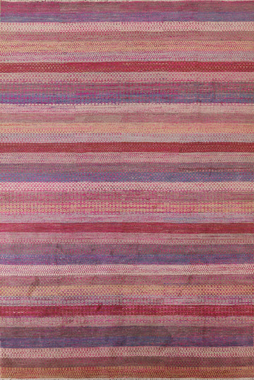 Striped Gabbeh Oriental Area Rug 8x11