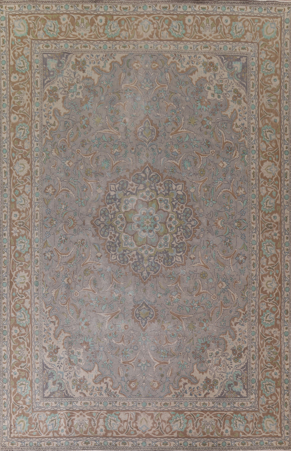 Distressed Over-Dyed Tabriz Persian Area Rug 9x13