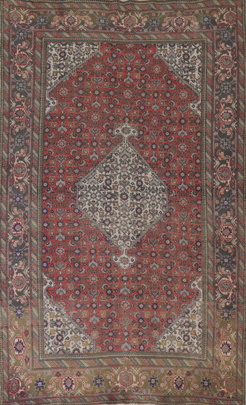Geometric Wool Tabriz Persian Area Rug 6x9