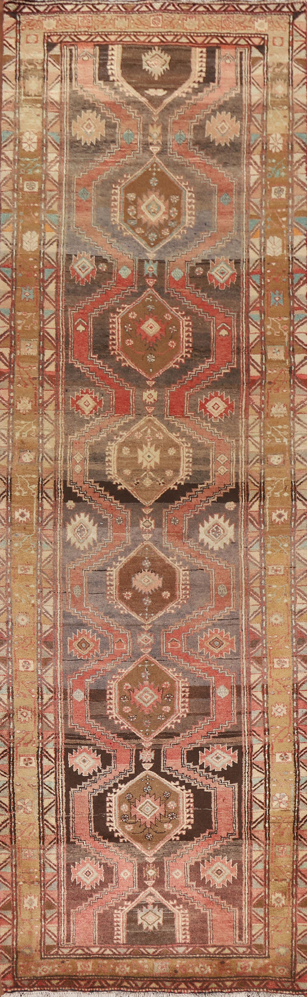 Vintage Ardebil Persian Runner Rug 3x12