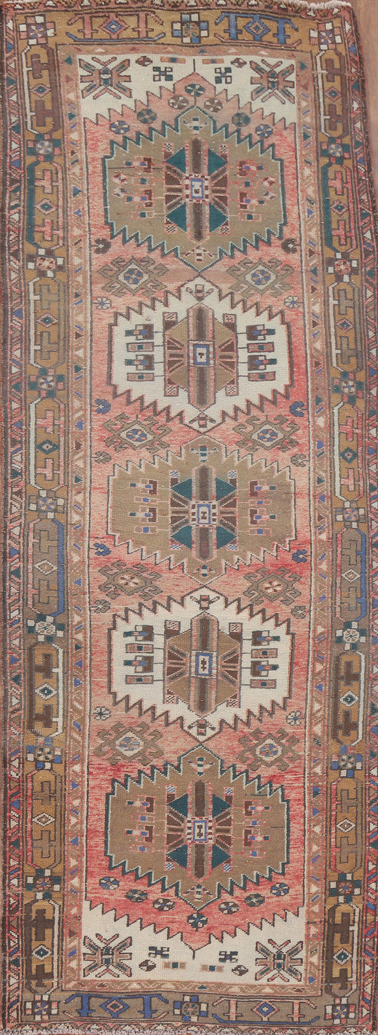 Pink Ardebil Persian Runner Rug 4x10
