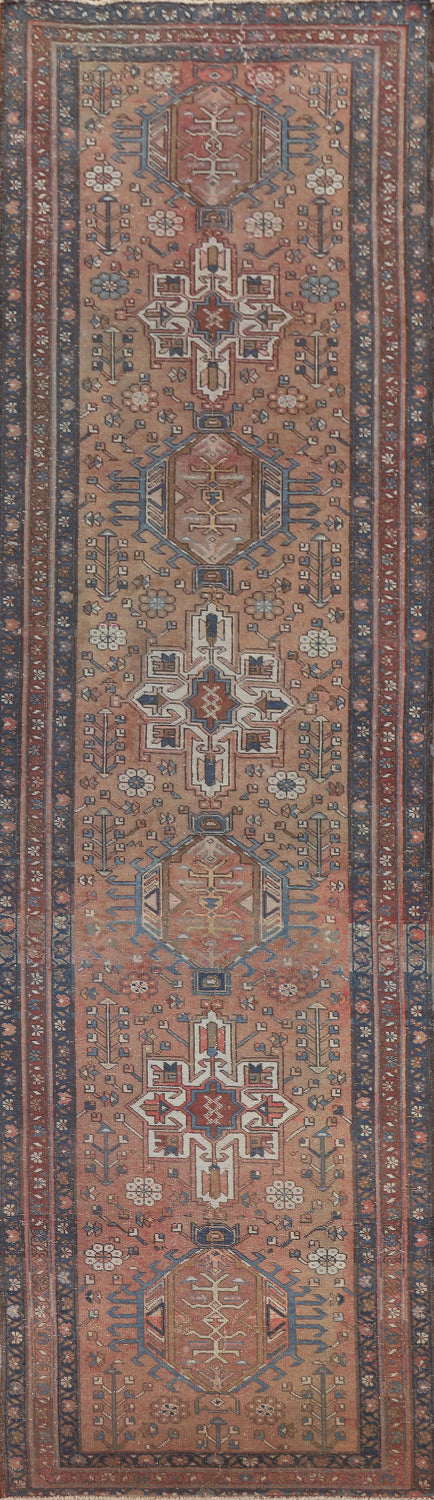 Antique Gharajeh Vegetable Dye Persian Rug 3x13