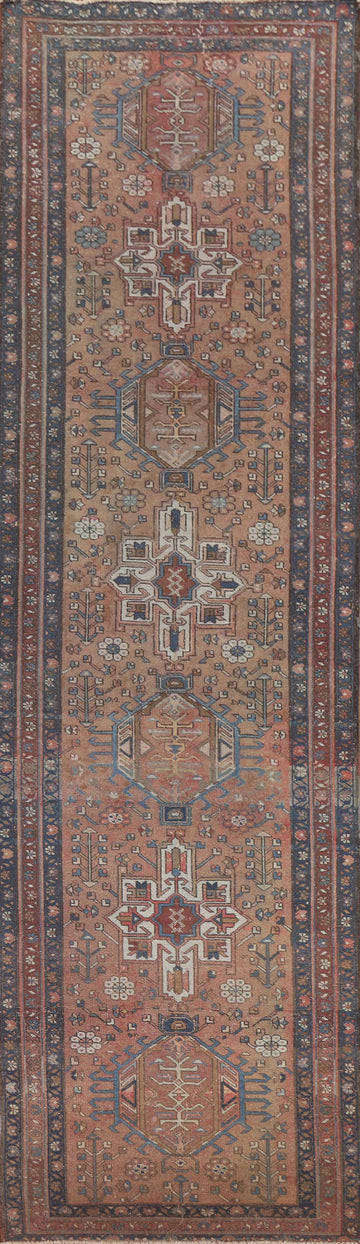 Antique Gharajeh Vegetable Dye Persian Rug 3x13