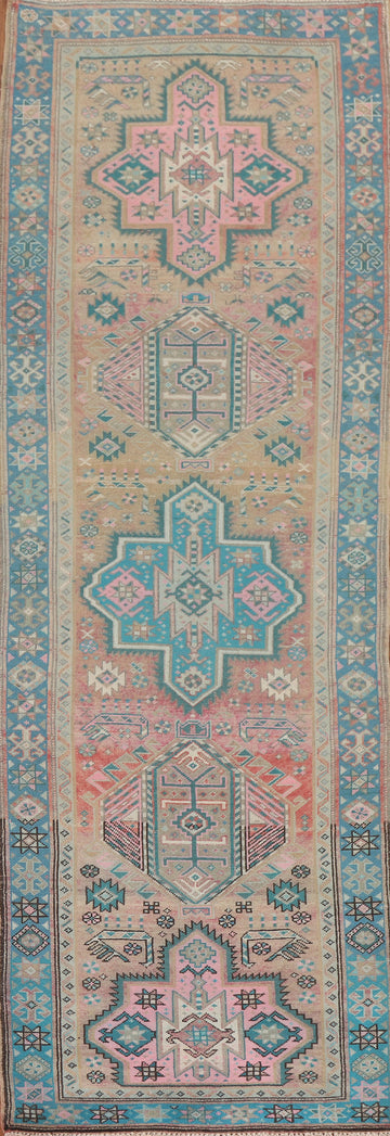 Tribal Gharajeh Persian Runner Rug 4x11