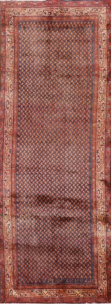 Navy Blue Botemir Persian Runner Rug 4x10