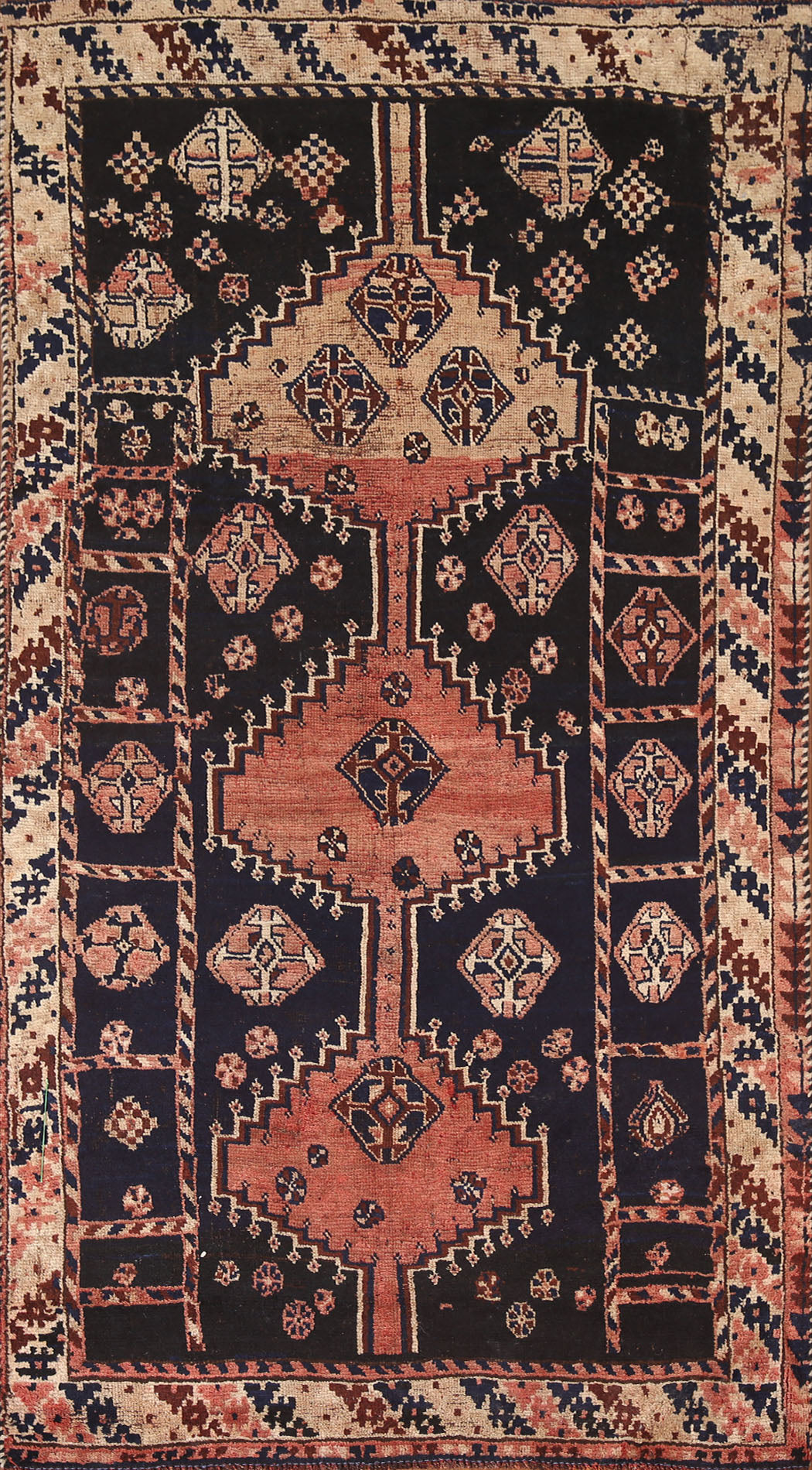 Antique Ghashghaei Persian Area Rug 4x7