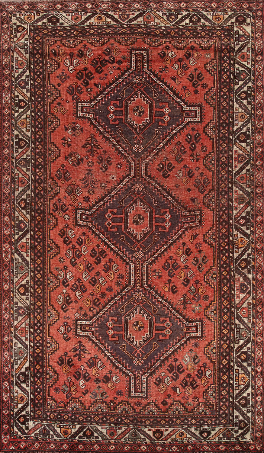 Vintage Shiraz Persian Area Rug 6x10