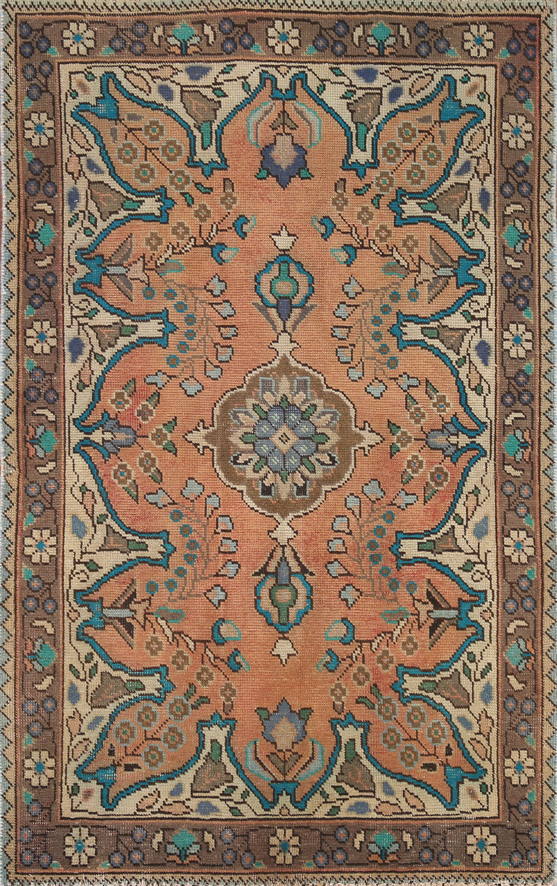 Vintage Tabriz Persian Area Rug 3x5